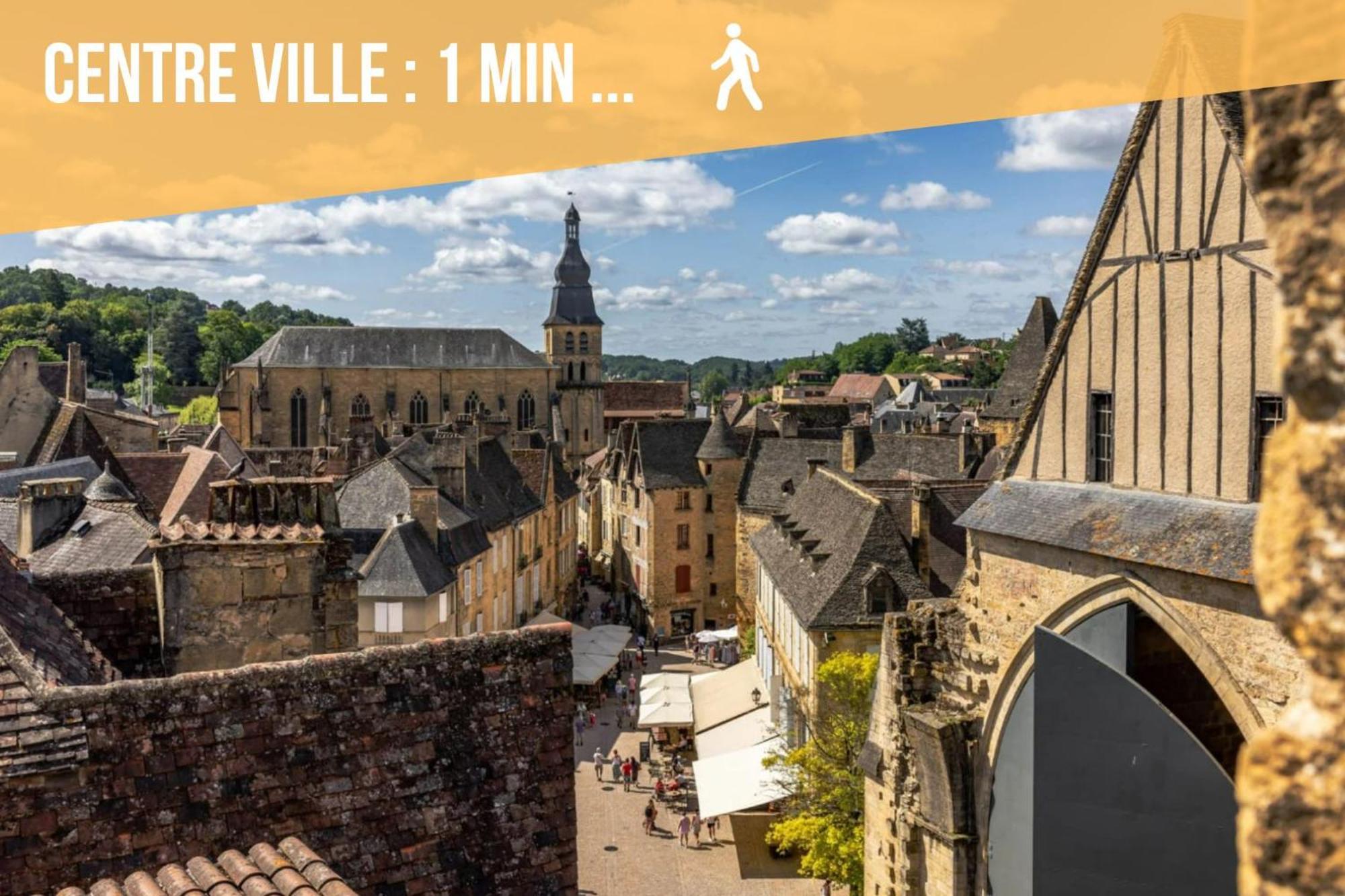 3 Pieces, Climatise, Calme, 100M Du Centre, Parking, "Lyriade" Sarlat-la-Canéda Zewnętrze zdjęcie