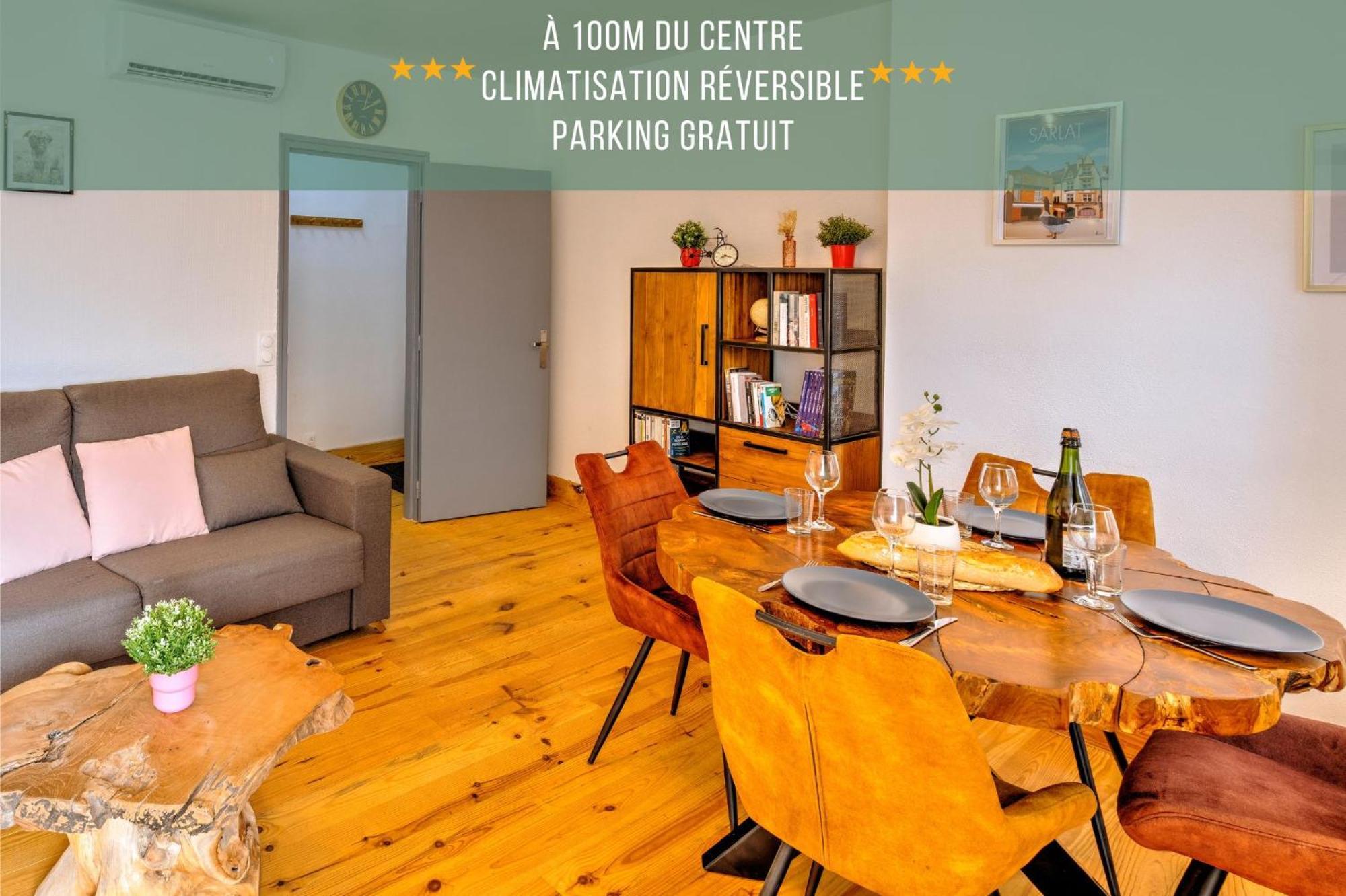 3 Pieces, Climatise, Calme, 100M Du Centre, Parking, "Lyriade" Sarlat-la-Canéda Zewnętrze zdjęcie
